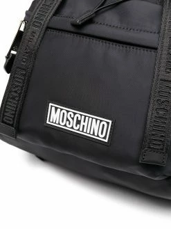 Moschino logo buckle backpack