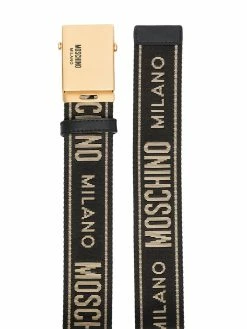 Moschino grosgrain logo belt