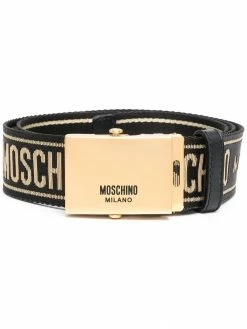 Moschino grosgrain logo belt