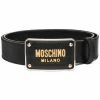 Moschino enamelled buckle belt