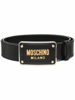Moschino enamelled buckle belt