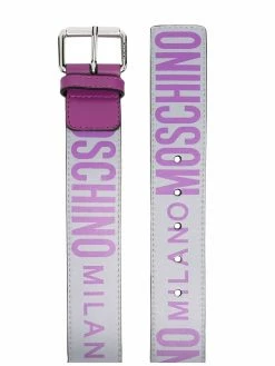 Moschino logo-pattern belt