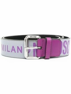 Moschino logo-pattern belt