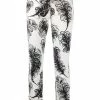 Moschino feather print high-waisted trousers
