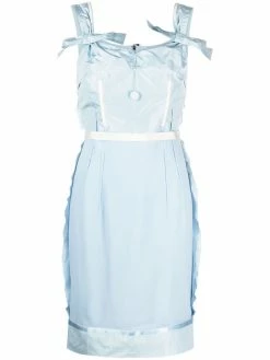 Moschino scallop-trim bow dress
