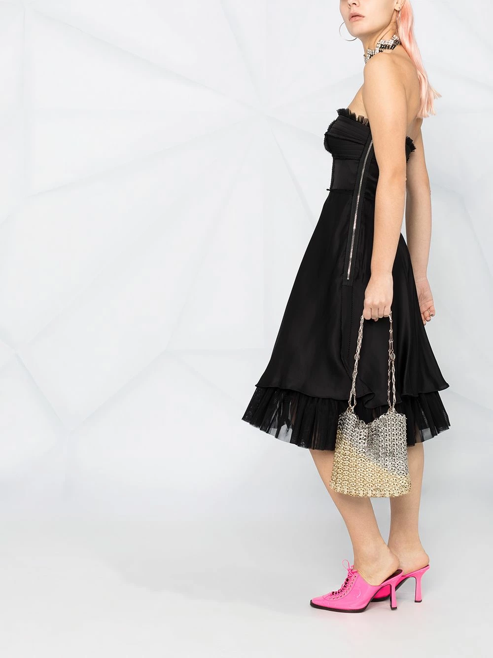 Wholesale ๐ Moschino Strapless ruffle detail ๐ dress ๐งจ 6 Moschino strapless ruffle-detail dress