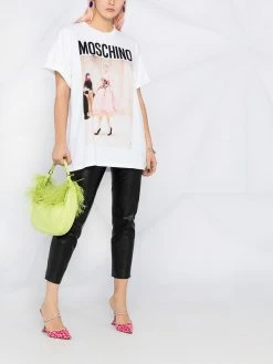 Moschino photo print logo T-shirt