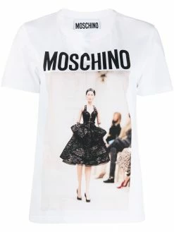 Moschino photograph print logo T-shirt