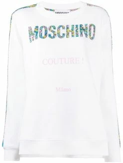 Moschino side-stripe logo sweatshirt