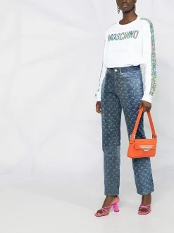 Moschino side-stripe logo sweatshirt