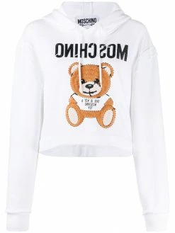 Moschino embroidered teddy bear hoodie