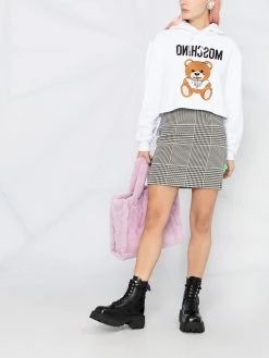 Moschino embroidered teddy bear hoodie