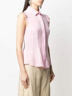 Moschino ruffled detailing sleeveless shirt