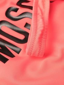 Moschino logo-print scoop-back one-piece