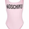 Moschino logo-print scoop-back swimsuit