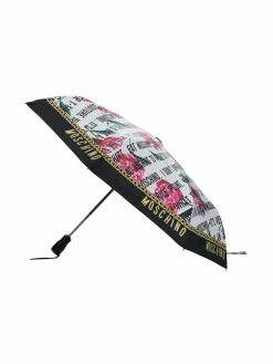 Moschino slogan print umbrella