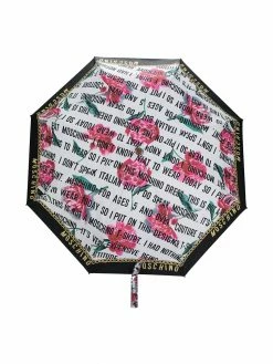 Moschino slogan print umbrella
