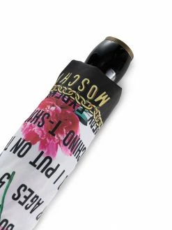 Moschino slogan print umbrella