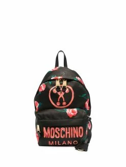 Moschino floral-print logo-print backpack