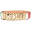 Moschino colour-block logo plaque belt