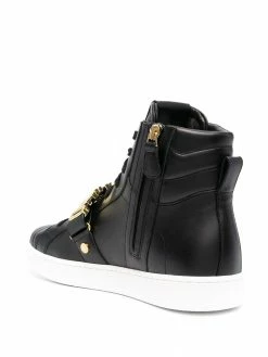 Best Sale โ๏ธ Moschino Logo plaque high top ๐ sneakers ๐ฅฐ 8 Moschino logo-plaque high-top sneakers