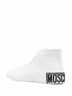 Moschino logo-patch high-top sneakers