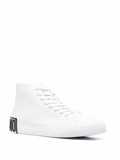 Moschino logo-patch high-top sneakers