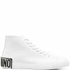 Moschino logo-patch high-top sneakers