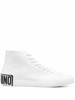 Moschino logo-patch high-top sneakers