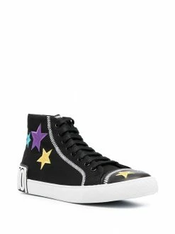 Moschino star patch hi-top sneakers