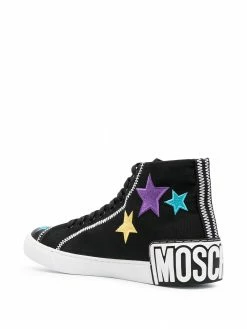 Moschino star patch hi-top sneakers