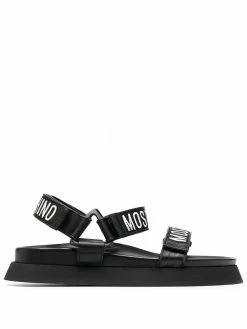 Moschino logo-tape sandals