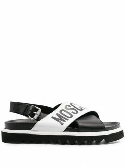 Moschino cross-over logo sandals