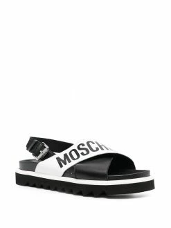 Moschino cross-over logo sandals