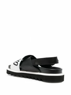 Moschino cross-over logo sandals