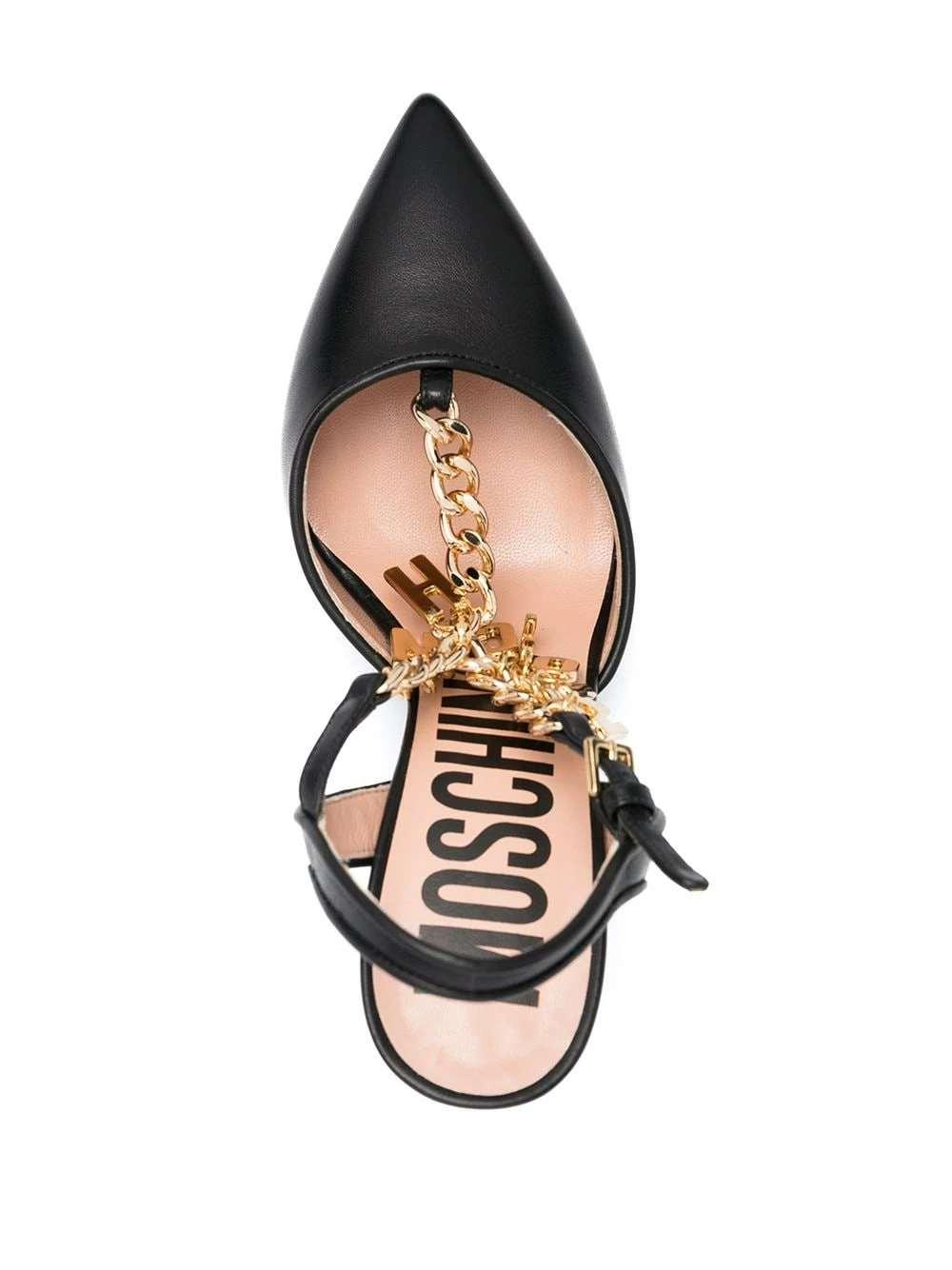 Best Sale ๐ Moschino Logo embellished T bar pumps โจ 6 Moschino logo-embellished T-bar pumps