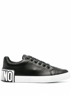 Moschino low-top logo heel sneakers