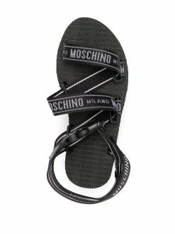 Moschino logo-strap flatform sandals
