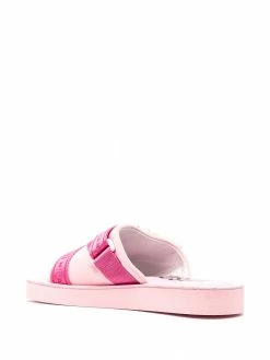 Moschino logo-strap slides