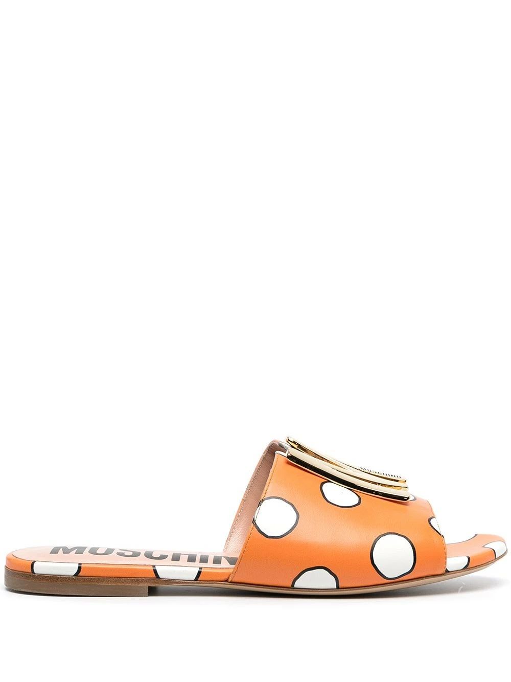 Discount ๐ Moschino Polka dot logo plaque ๐ฉด sandals ๐ 3 Moschino polka-dot logo-plaque sandals