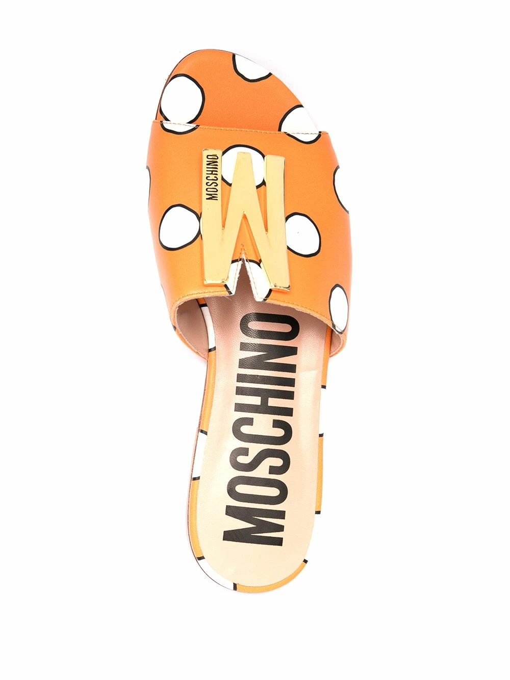 Discount ๐ Moschino Polka dot logo plaque ๐ฉด sandals ๐ 6 Moschino polka-dot logo-plaque sandals