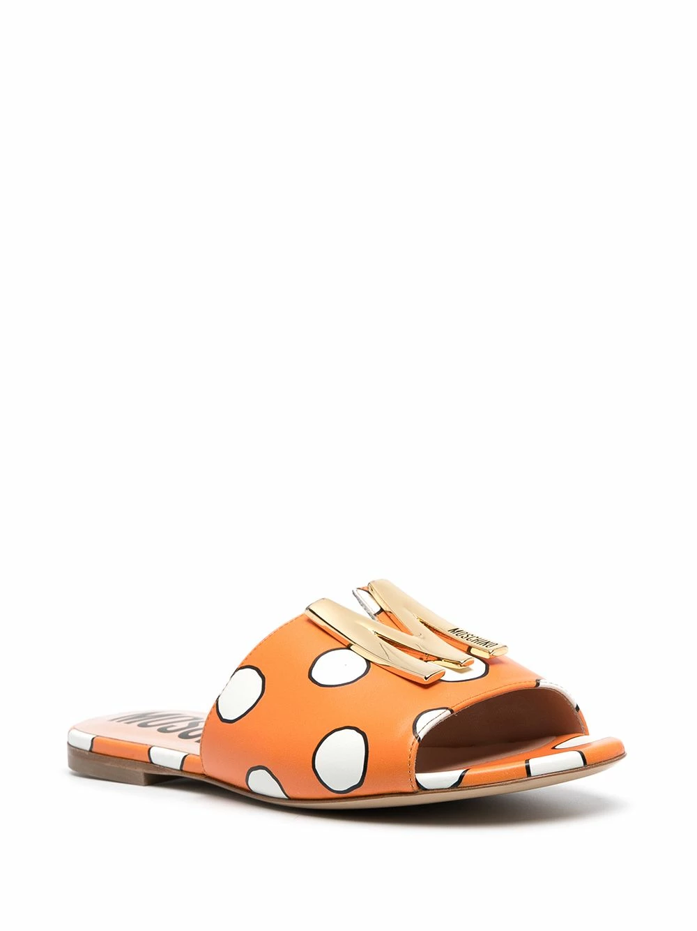 Discount ๐ Moschino Polka dot logo plaque ๐ฉด sandals ๐ 4 Moschino polka-dot logo-plaque sandals