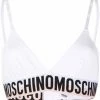 Moschino logo-band triangle bralette