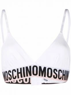 Moschino logo-band triangle bralette