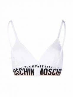 Moschino logo-band triangle bralette