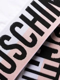 Moschino logo-band triangle bralette