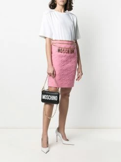 Moschino logo-print zipped shoulder bag