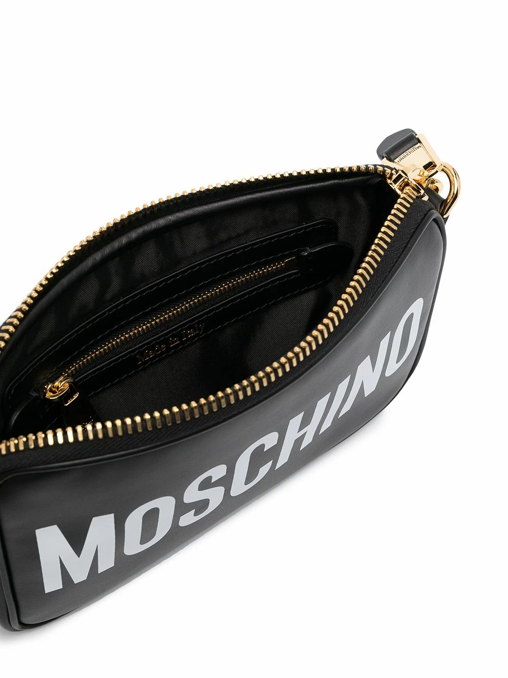 Outlet ๐ Moschino Logo print zipped shoulder bag โจ 7 Moschino logo-print zipped shoulder bag