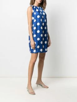 Moschino polka dot silk shift dress