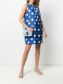 Moschino polka dot silk shift dress